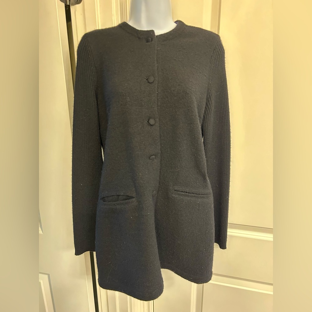 J. McLaughlin Charcoal Button-Up Blazer